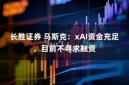 长胜证券 马斯克：xAI资金充足，目前不寻求融资